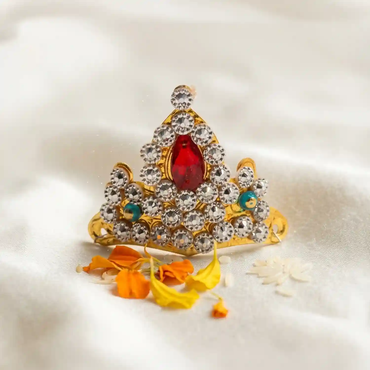  Laddu Gopal Stone Crown for | Gopal Mukut Medium